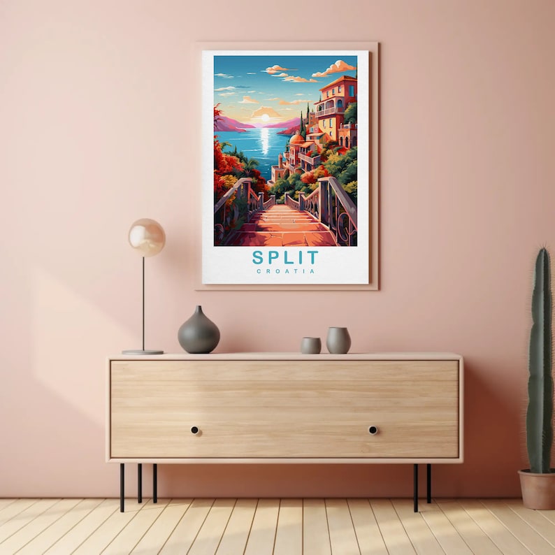 Split City Travel Poster | Printable Euro Décor