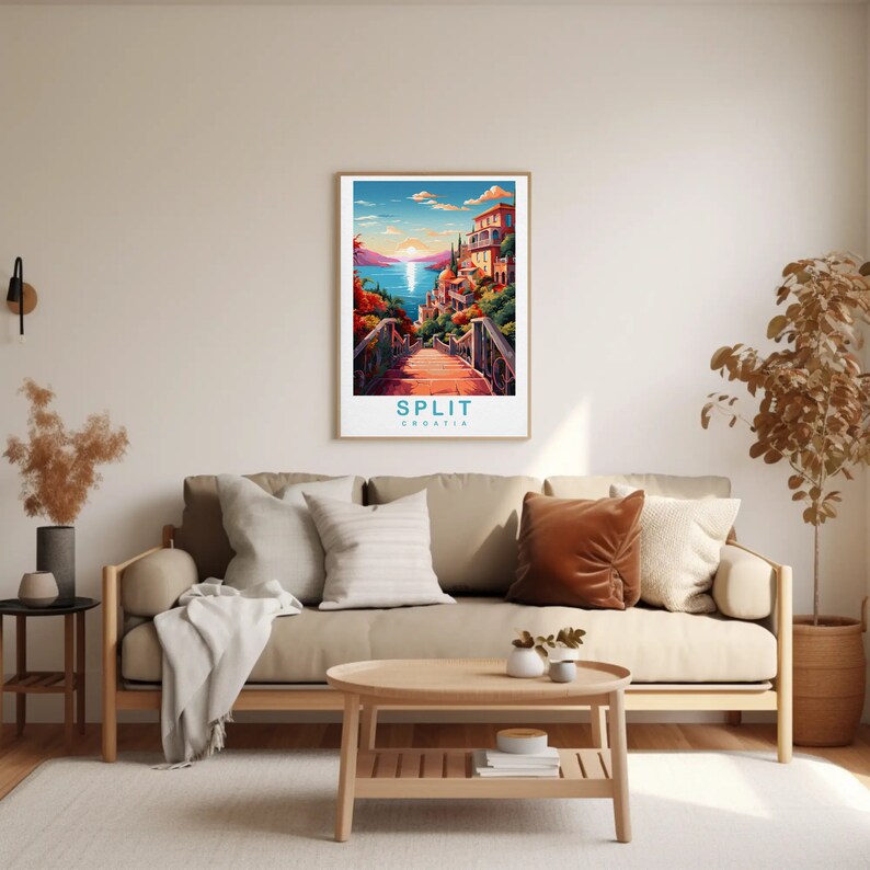 Split City Travel Poster | Printable Euro Décor