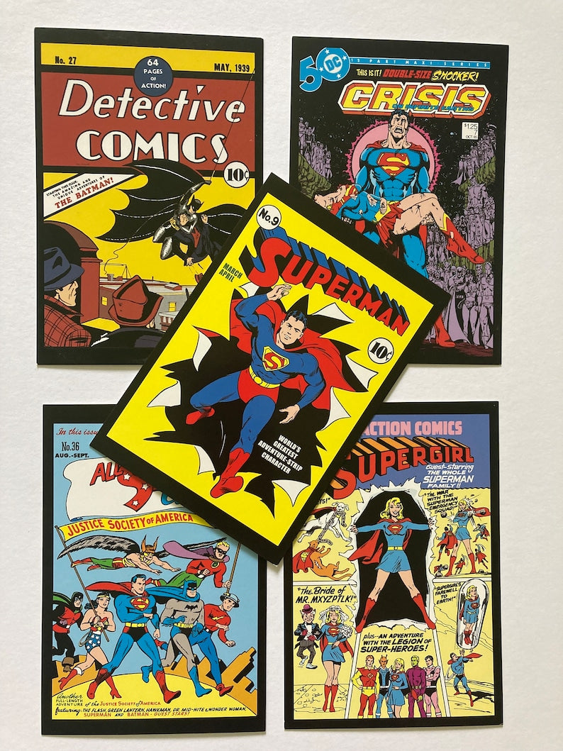 Vintage DC Comic Postcards LUCKY DIP