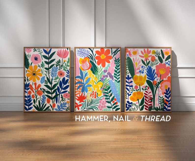 Matisse Style Floral Wall Art Set