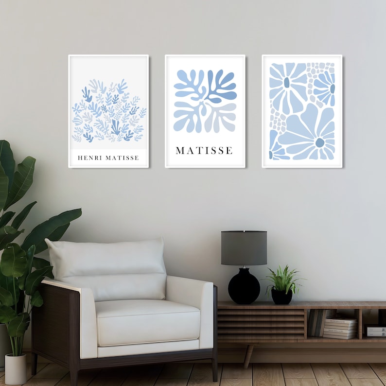 Neutral Mid-Century Matisse Print Set for Gallery Wall