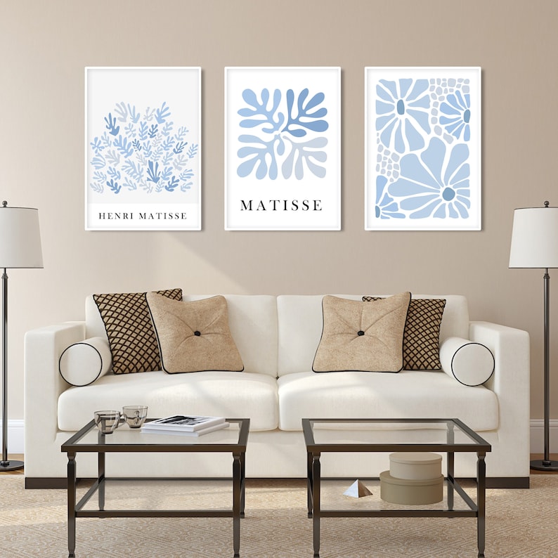 Neutral Mid-Century Matisse Print Set for Gallery Wall