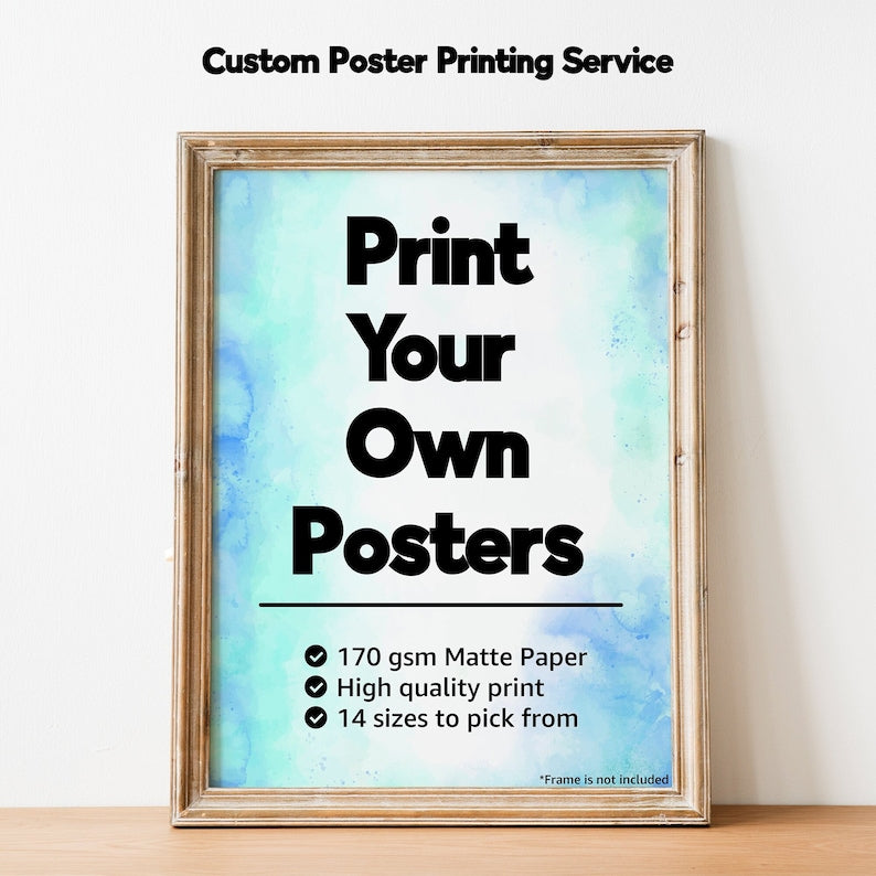 Personalized Posters: Print Any Image, Custom Wall Art for Home Decor