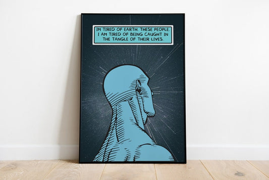 Dr. Manhattan Watchmen Print Comic Book Wall Art