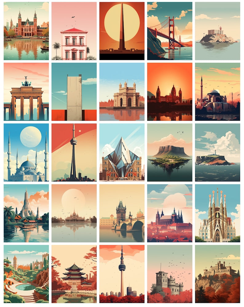 300 Retro Travel Prints: The Ultimate Travel Poster Collection