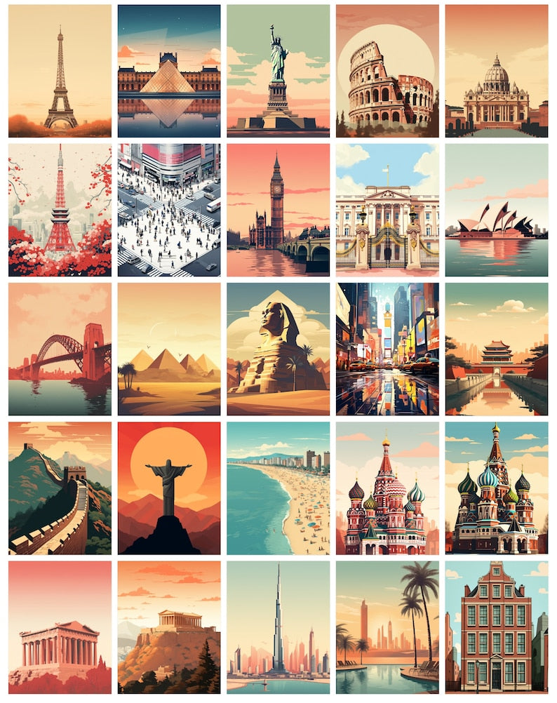 300 Retro Travel Prints: The Ultimate Travel Poster Collection