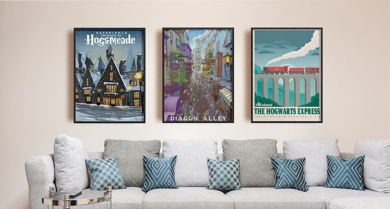 Magical Hogwarts Travel Posters (Set of 6)