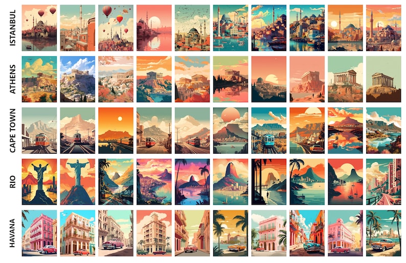 300 Retro Travel Prints: The Ultimate Travel Poster Collection