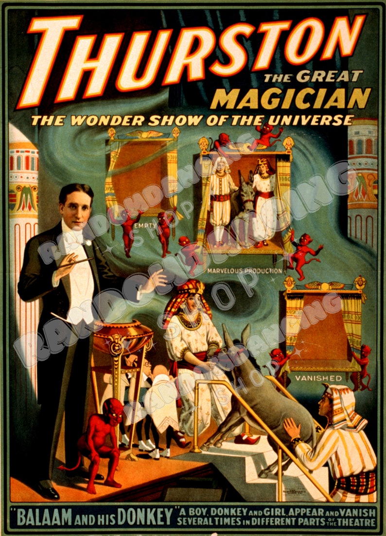 Vintage Magician Posters: Instant Digital Art for Magic Aficionados