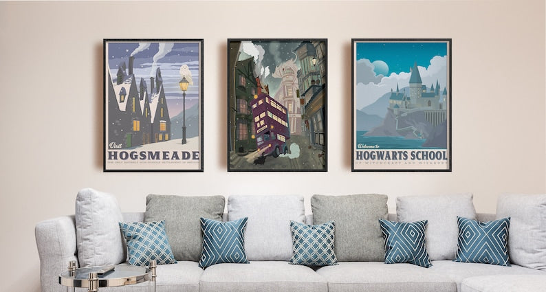 Magical Hogwarts Travel Posters (Set of 6)