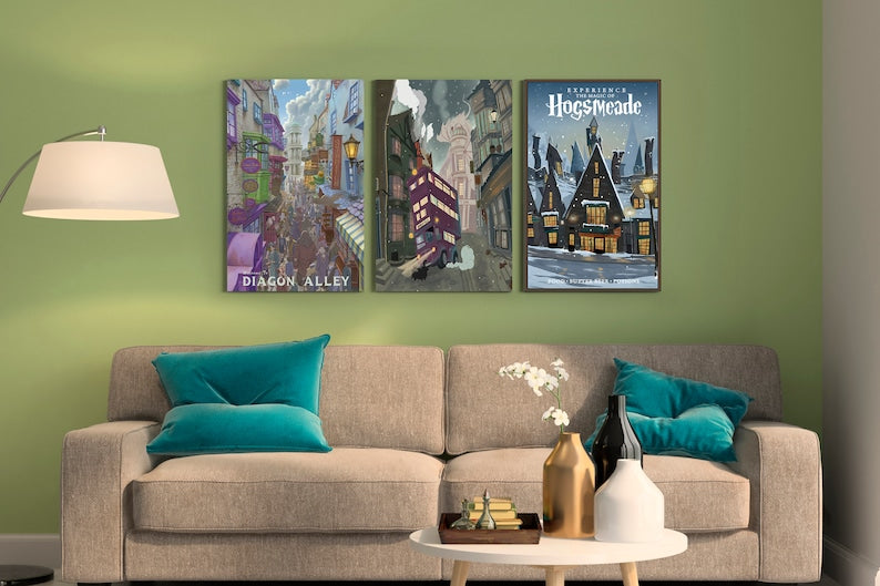 Magical Hogwarts Travel Posters (Set of 6)