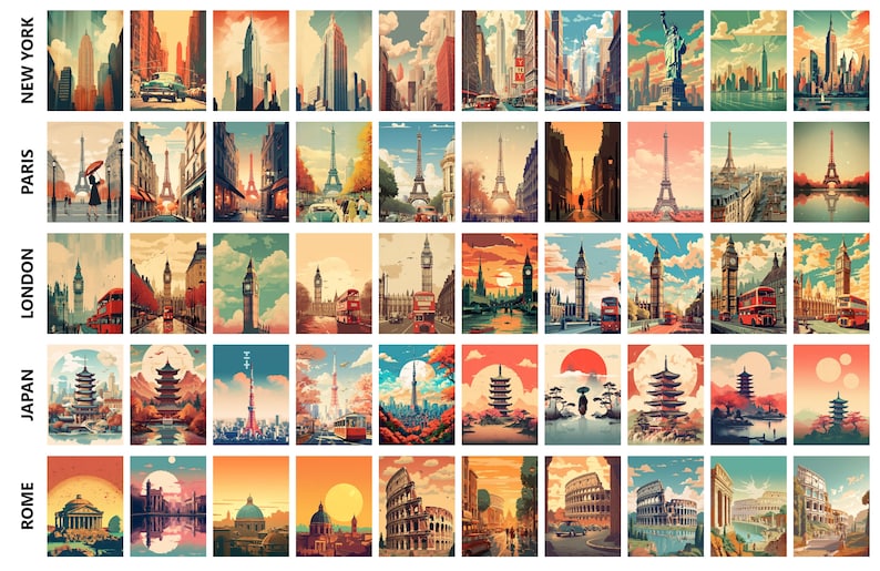 300 Retro Travel Prints: The Ultimate Travel Poster Collection