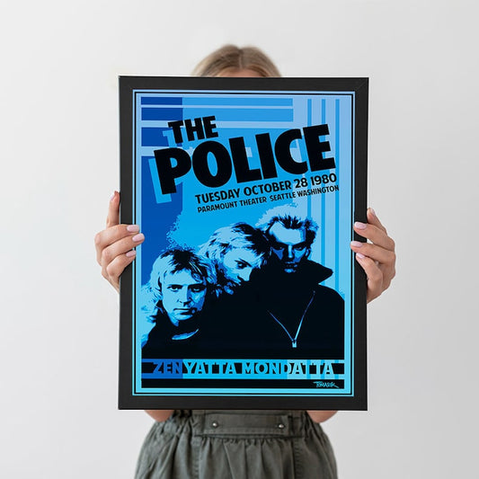 Vintage Police in Washington Music Poster Home Decor