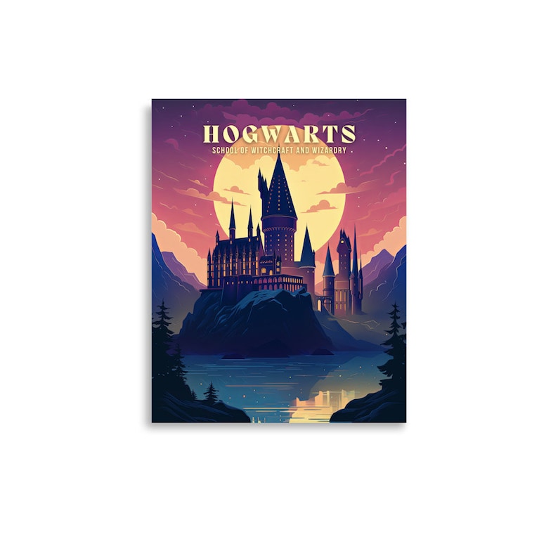 Magical Castle Art Print: Hogwarts Travel Poster