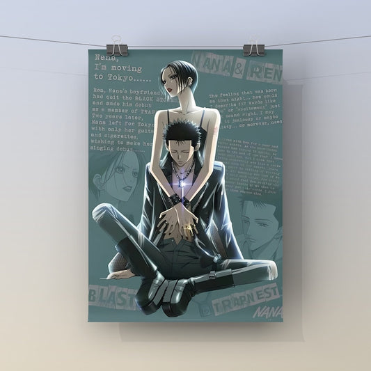 Nana Osaki and Ren Wall Art | Anime Poster | Printable Digital Print