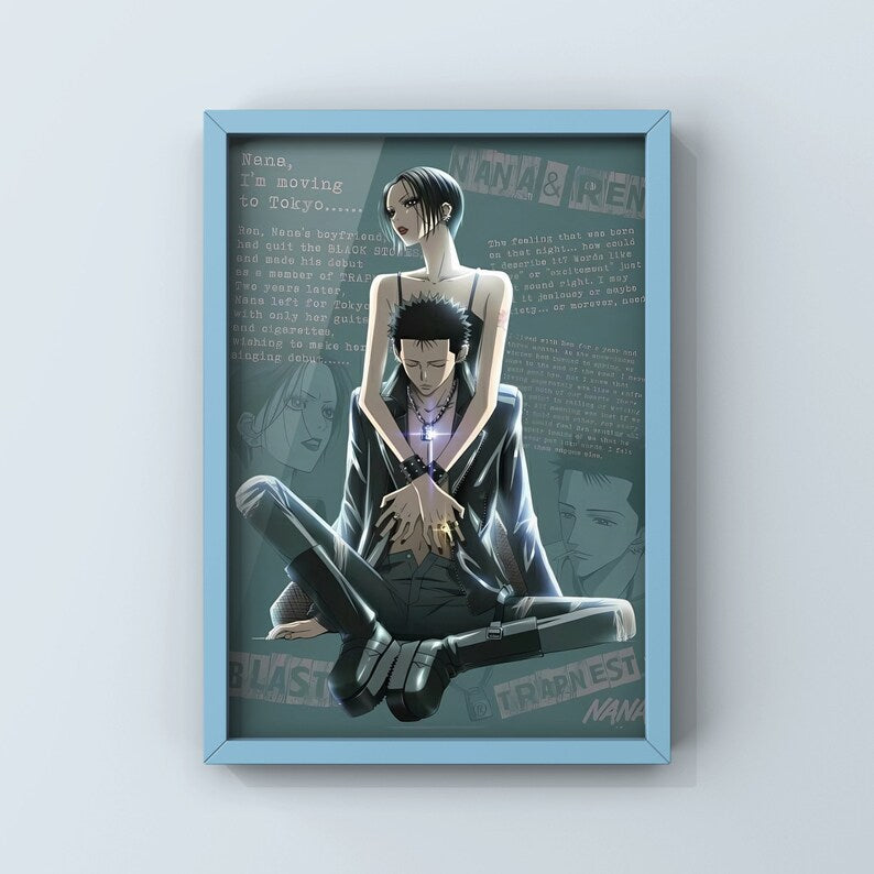 Nana Osaki and Ren Wall Art | Anime Poster | Printable Digital Print