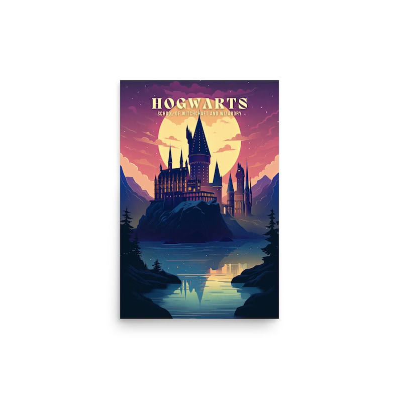 Magical Castle Art Print: Hogwarts Travel Poster