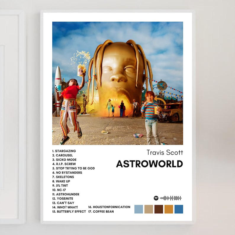 Travis Scott Poster Triptych: Cactus Jack, Astroworld, Hypebeast