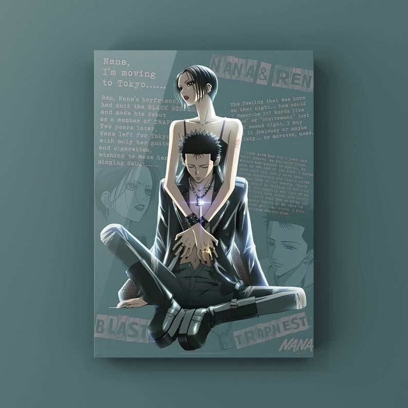 Nana Osaki and Ren Wall Art | Anime Poster | Printable Digital Print