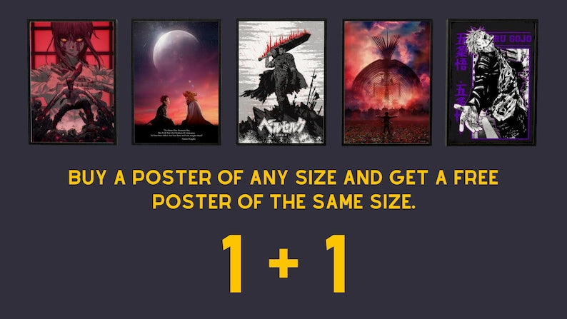 Minimalist Anime Poster Prints (Buy 1, Get 1 Free)