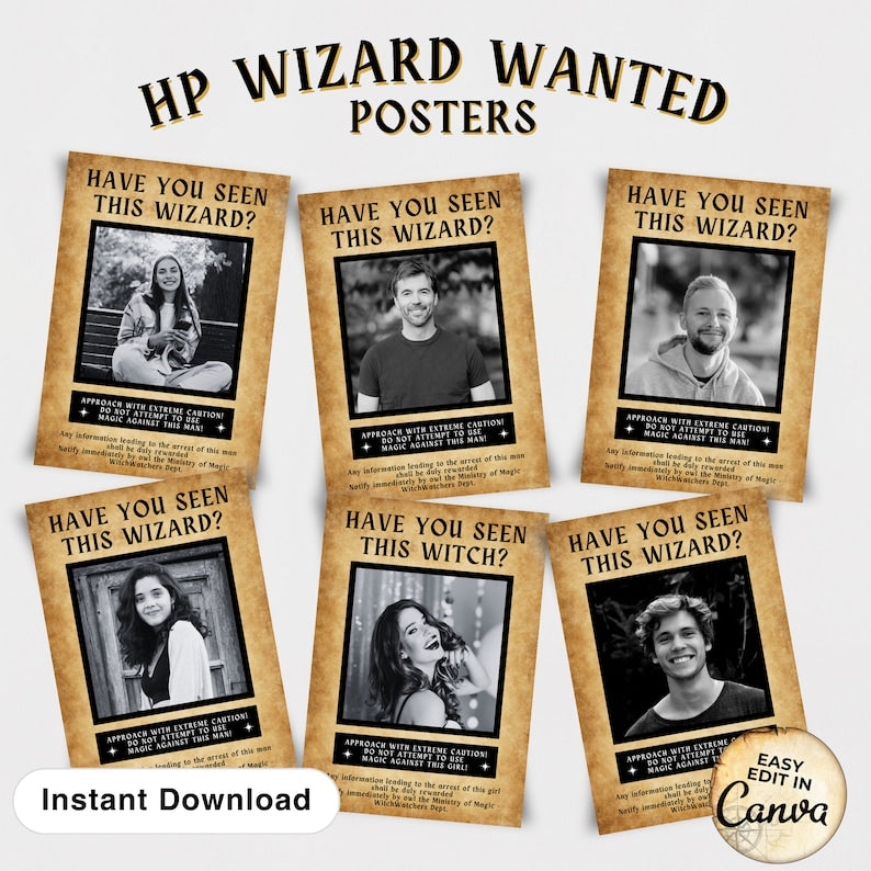 Printable Wizard Wanted Poster Template