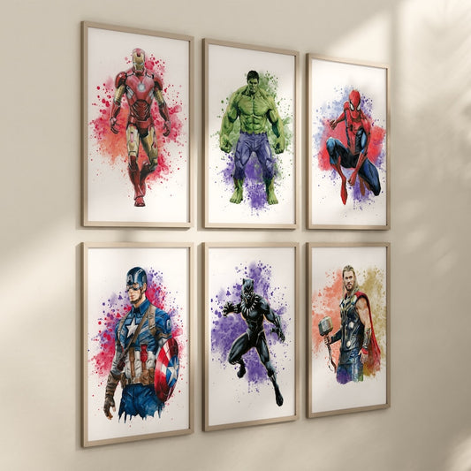 Marvel Poster Collection: Avengers, Spider-Man, Captain America