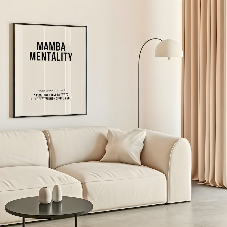 Mamba Mentality Posters: Black Mamba Motivation for Your Desk