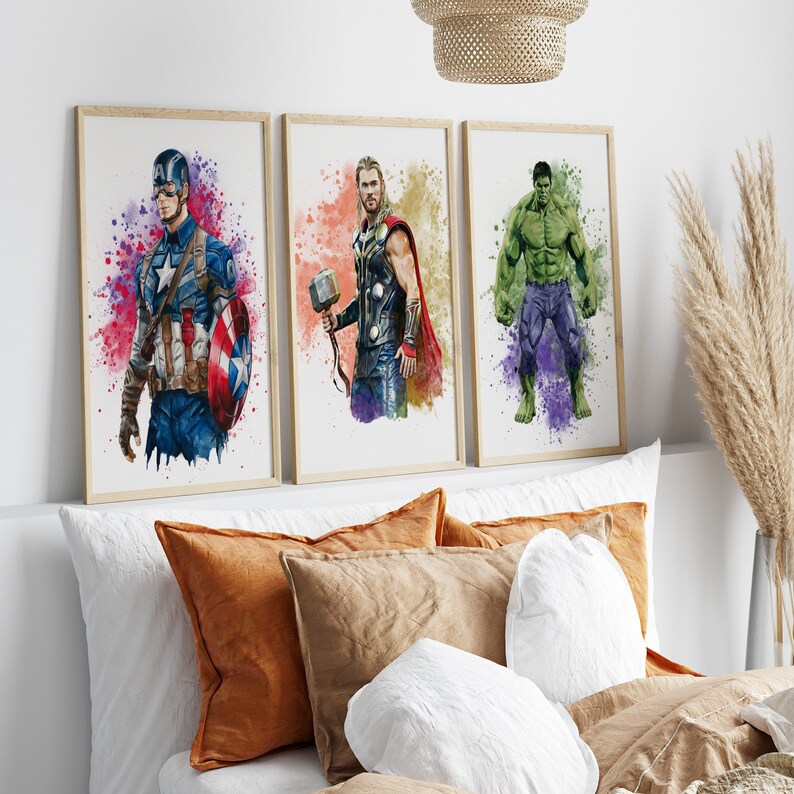 Marvel Poster Collection: Avengers, Spider-Man, Captain America