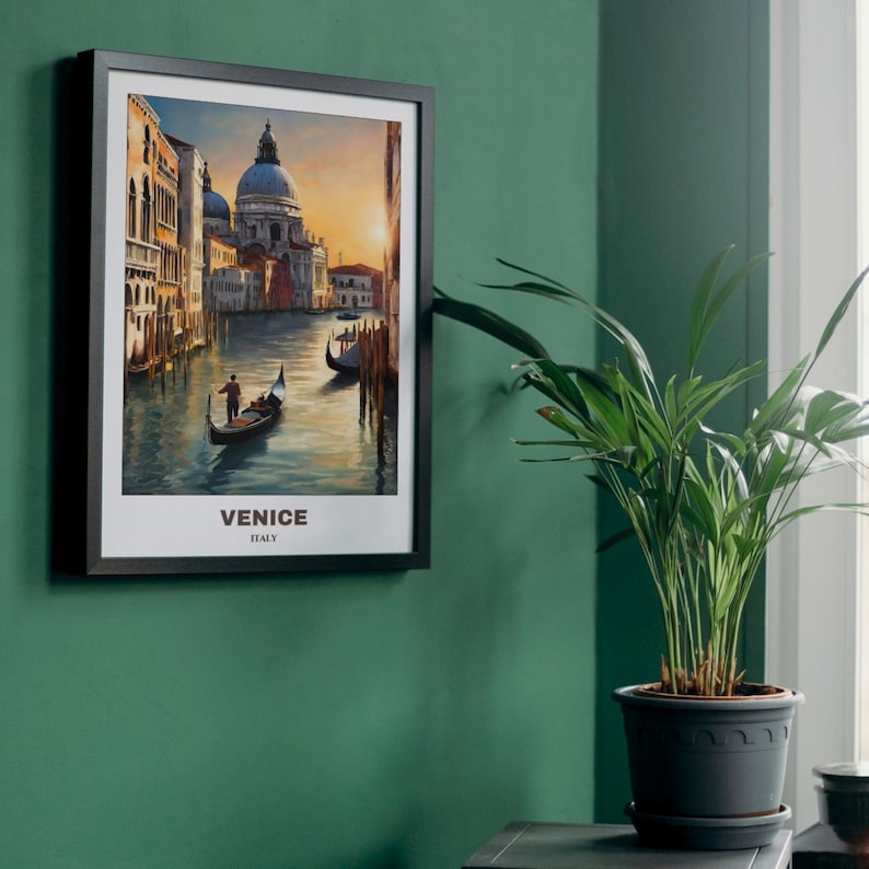 Charming Venice: Cityscape Painting Travel Poster