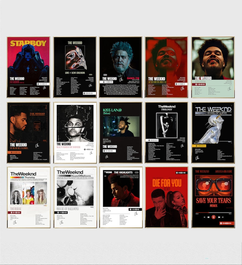 The Weeknd Album Print Posters Set