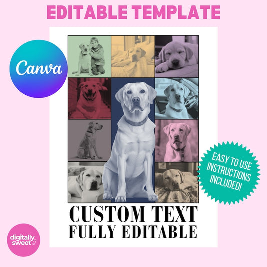 Editable Eras Poster Template: Retro Birthday Party Grid