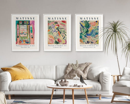 Matisse Print Set: Boho Museum Exhibit Posters