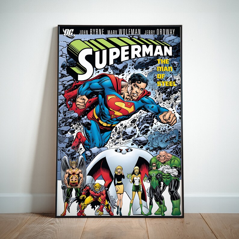 Superman DC Comics Poster Canvas Wall Art