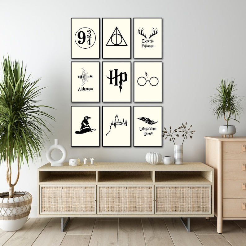 Enchanted Wizard Prints: A Magical Tapestry of Hogwarts