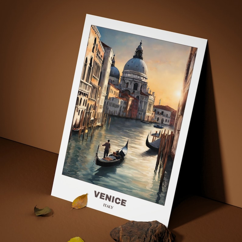 Charming Venice: Cityscape Painting Travel Poster