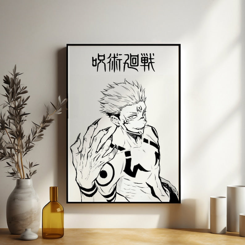 JJK Anime Posters 3-Pack: Gojo, Jujutsu Kaisen Art Set