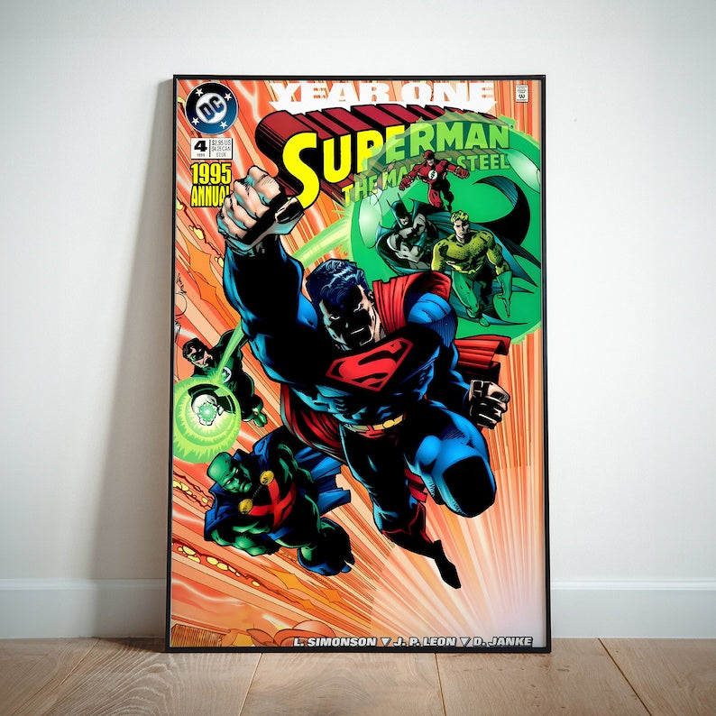 Superman DC Comics Poster Canvas Wall Art