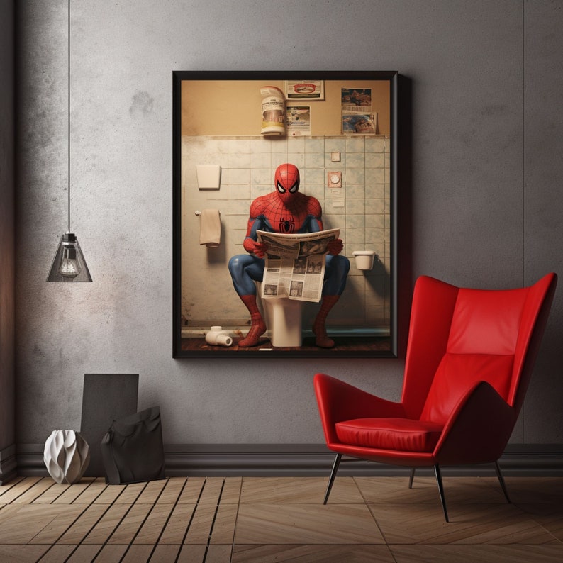 Spider-Man: Avengers Pop Art Restroom Revelry Poster