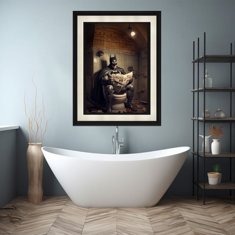 Batman: "Bat Signal Your Toilet Needs Cleaning"
