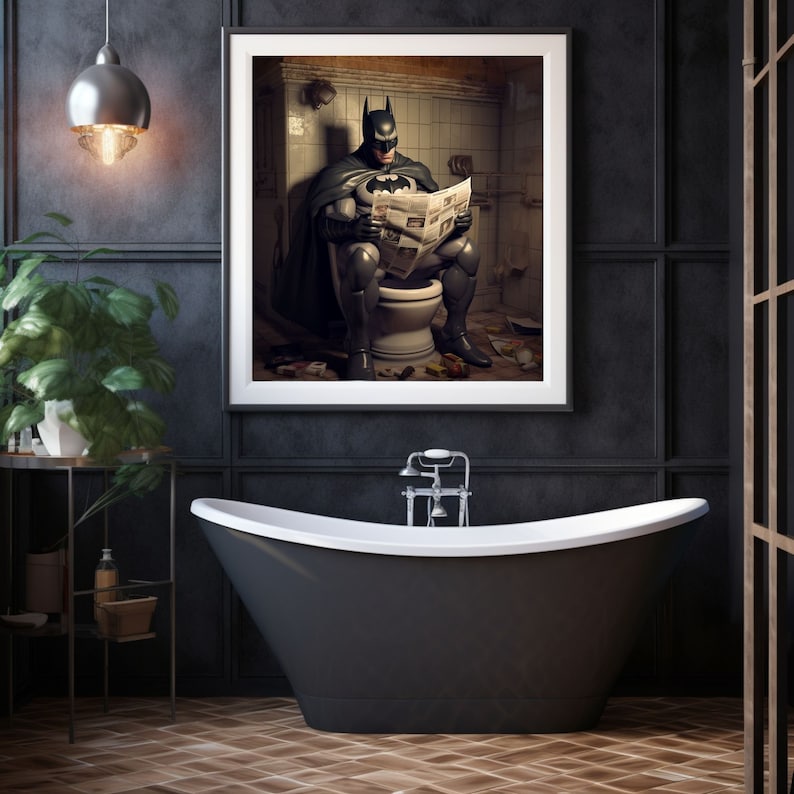 DC Comics Batman Toilet Humorous Poster: "Holy Bat-crap!"