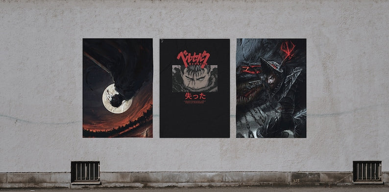 Stunning Anime Trio: Printable Wall Art Posters