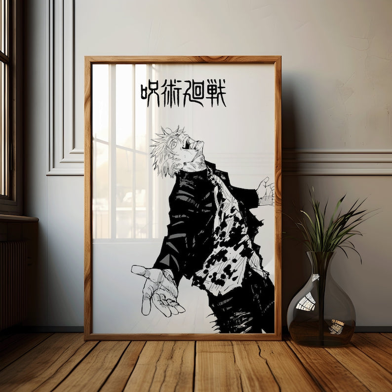 JJK Anime Posters 3-Pack: Gojo, Jujutsu Kaisen Art Set