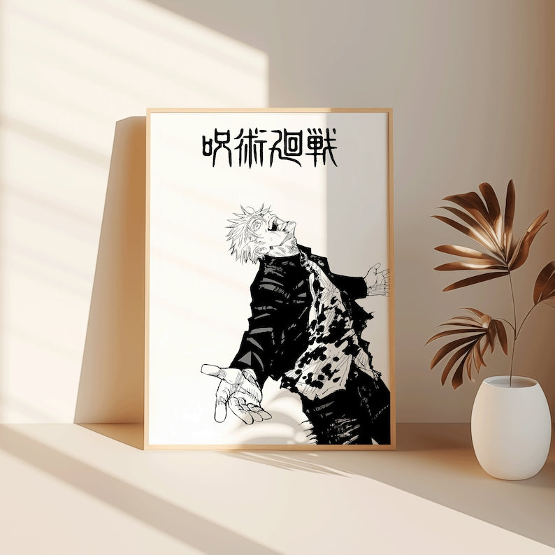 JJK Anime Posters 3-Pack: Gojo, Jujutsu Kaisen Art Set