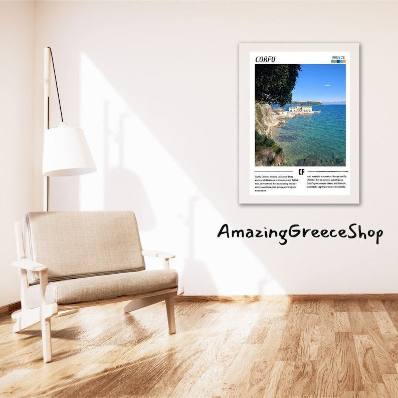 Corfu Printable Wall Art: Capture the Charm of Greece