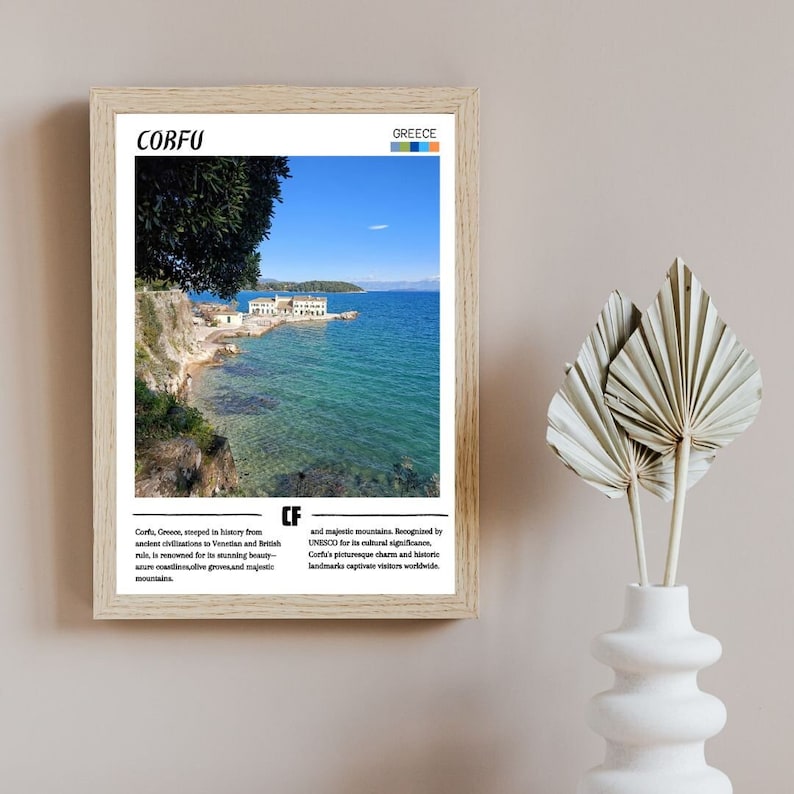 Corfu Printable Wall Art: Capture the Charm of Greece