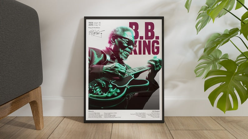 B.B. King FHD Blues Music Wall Art Print