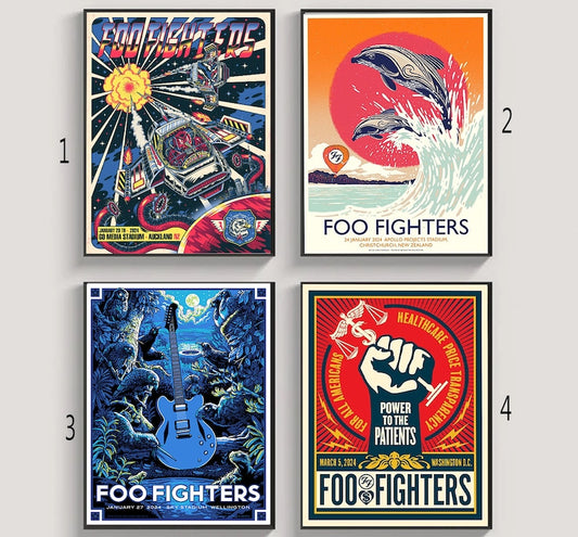 Foo Fighters March 5, 2024 Power To The Patients Concert Poster