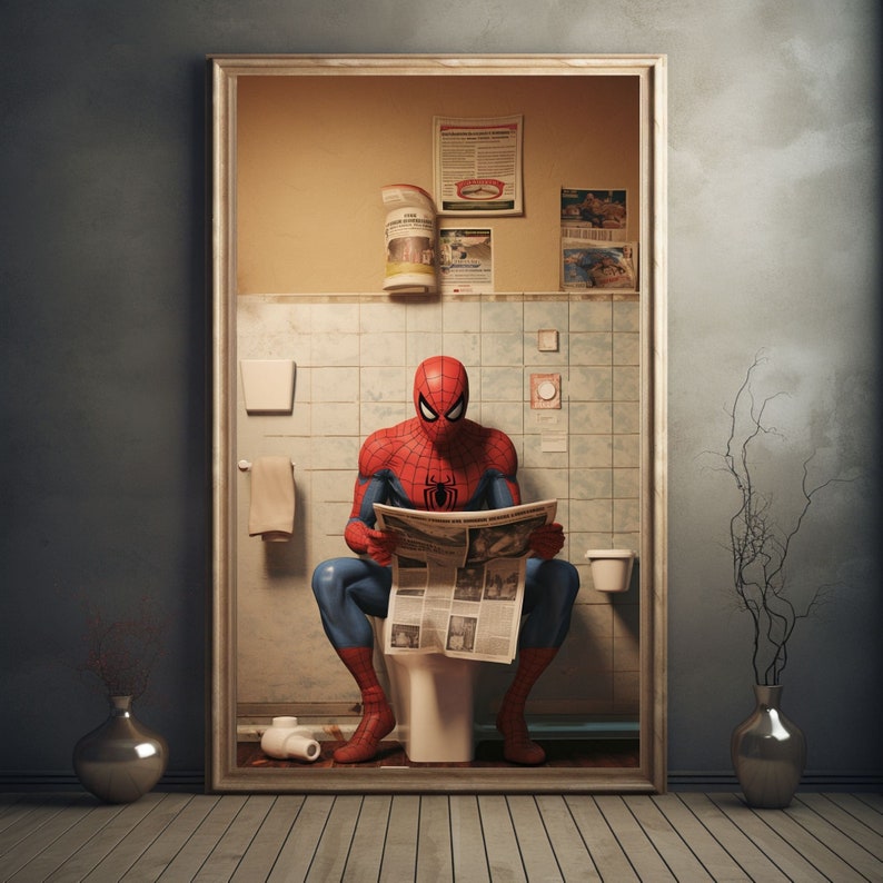 Spider-Man: Avengers Pop Art Restroom Revelry Poster