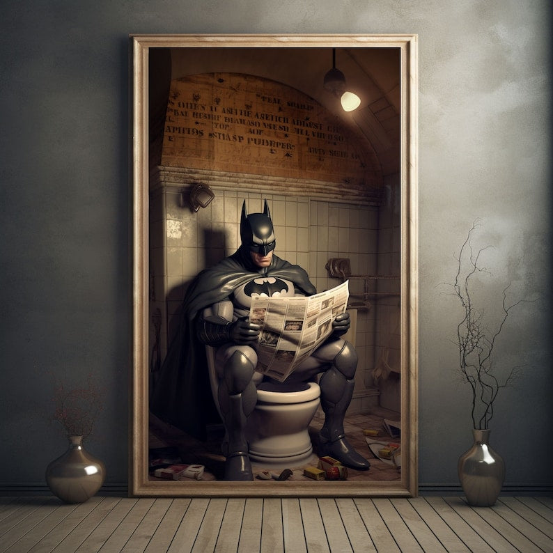 DC Comics Batman Toilet Humorous Poster: "Holy Bat-crap!"