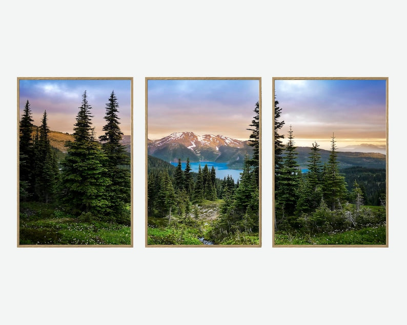 Tranquil Nature Serenity: Garibaldi Lake Nature Wall Art